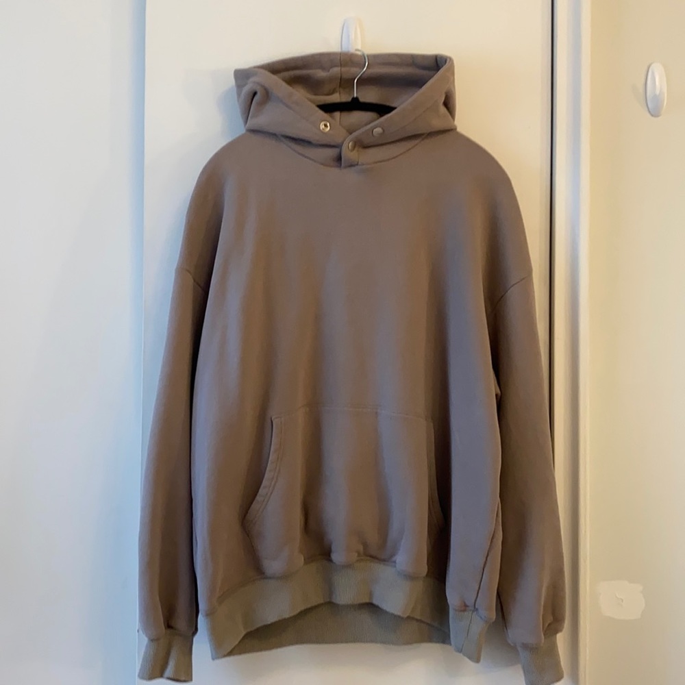 Korean Raucohouse Stone Colored Button Hoodie M